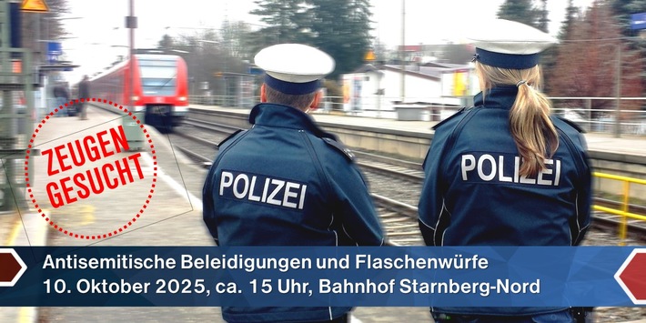 Bundespolizeidirektion München: Zeugenaufruf nach antisemitischen Beleidigungen