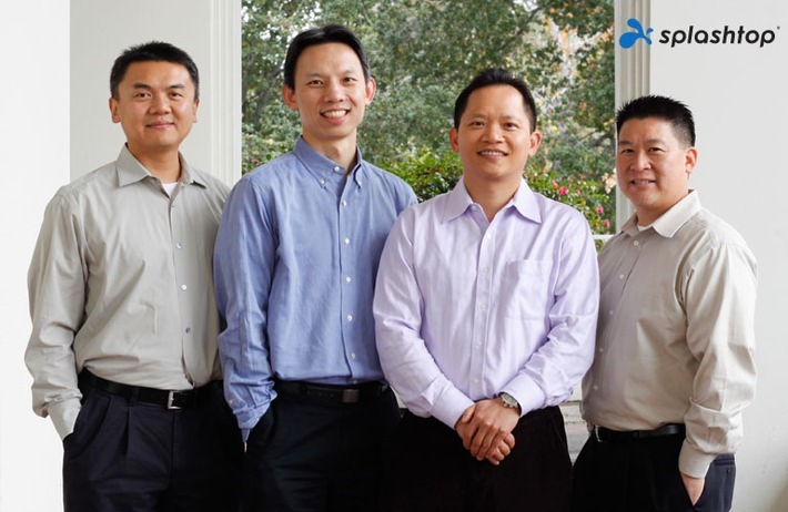 Splashtop Inc. gibt $50M Finanzierung bekannt und erreicht damit begehrte $1 Milliarde Bewertung / Links: Robert Ha COO & SVP Produktmanagement / Mi. Links: Philip Sheu. Mitgründer & CTO / Mi. Rechts: Mark Lee. Mitgründer & CEO / Rechts: Thomas Deng. Mitgründer & SVP Produktmanagement / Weiterer Text über ots und www.presseportal.de/nr/152504 / Die Verwendung dieses Bildes ist für redaktionelle Zwecke honorarfrei. Veröffentlichung bitte unter Quellenangabe: "obs/Splashtop B.V."