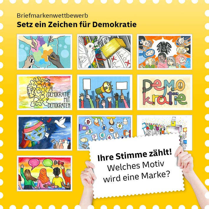 PM: Deutsche Post sucht Deutschlands Demokratie-Briefmarke