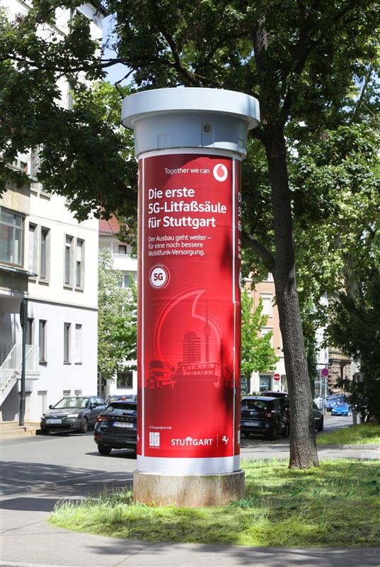 „Mobilfunk-Säulen“ verbessern das Netz in Baden-Württemberg Alte Litfaßsäulen bringen jetzt schnelles Internet für Handys