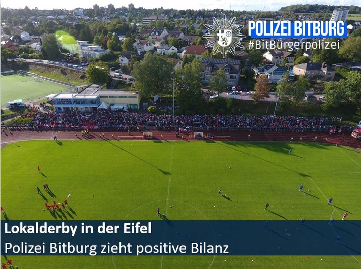 POL-PDWIL: Polizei Bitburg zieht positive Bilanz zum Lokalderby FC Bitburg gegen Eintracht Trier