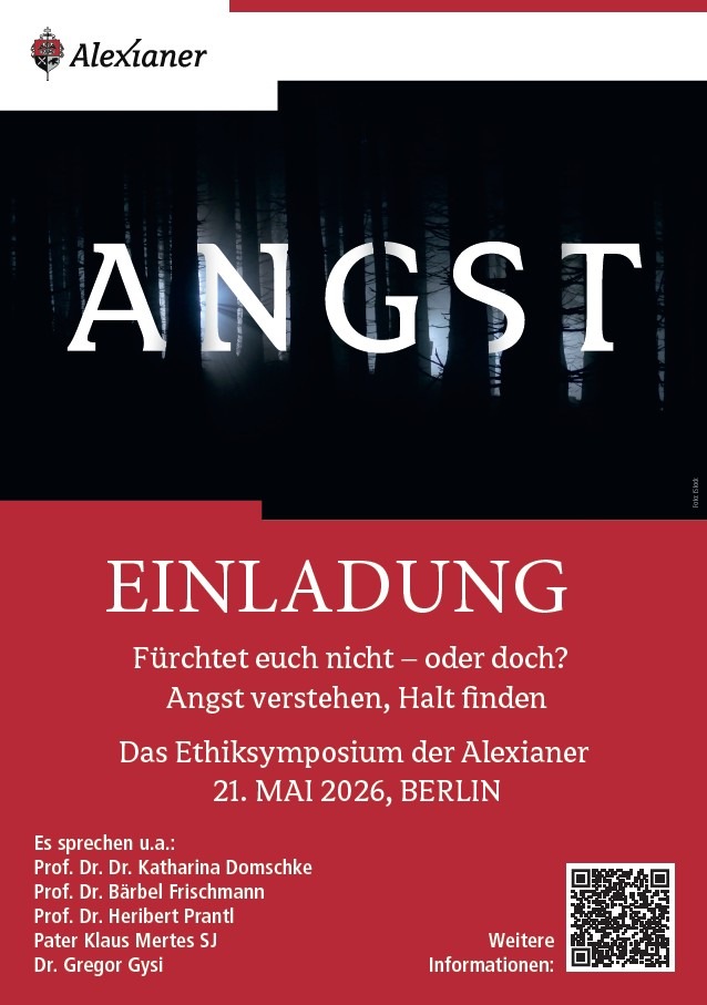 Fürchtet euch nicht – oder doch? Angst verstehen, Halt finden - Symposium mit Gysi, Prantl, Domschke u.a. / Einladung