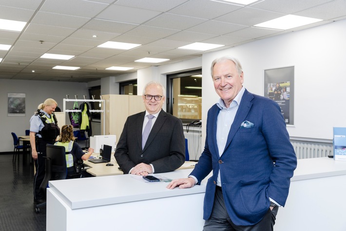 Von links: Polizeipräsident Johannes Hermanns, CEO der Koelnmesse GmbH Gerald Böse