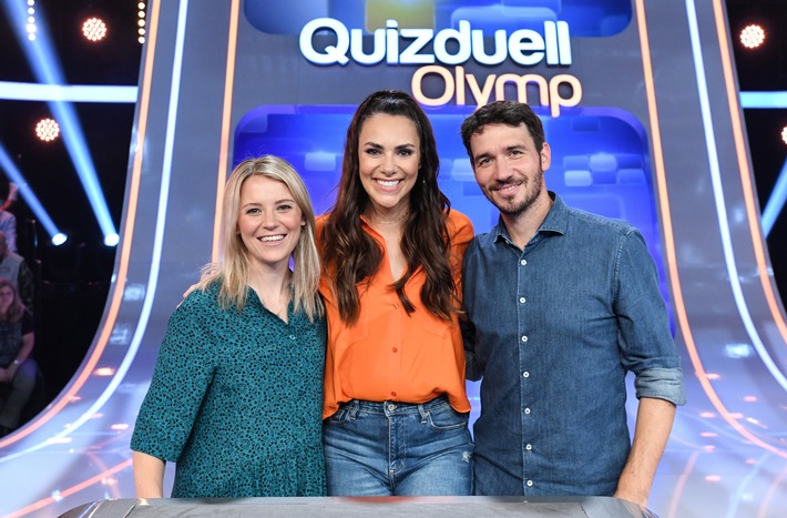 Die Neureuthers gegen den "Quizduell-Olymp": Miriam und Felix Neureuther bei Esther Sedlaczek | "Quizduell-Olymp" am Freitag, 9. Februar, um 18:50 Uhr im Ersten