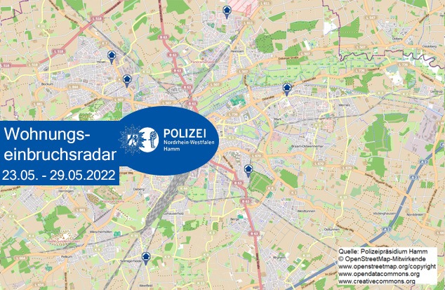 POL-HAM: Wohnungseinbruchsradar Hamm für die Woche vom 23. bis 29. Mai 2022