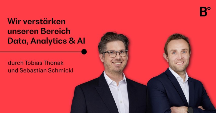 BearingPoint baut internationales Data, Analytics & AI Team mit dem Partner Tobias Thonak und dem Director Sebastian Schmickl weiter aus