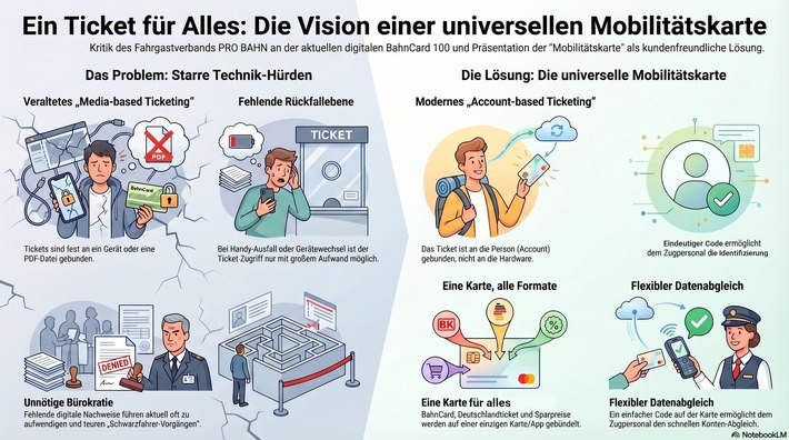 Fahrgastverband PRO BAHN fordert eine Mobilitätskarte für Alles