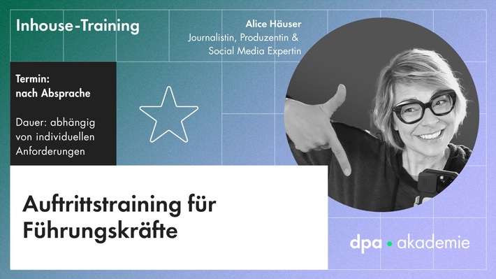 Auftrittstraining für Führungskräfte | dpa-Akademie