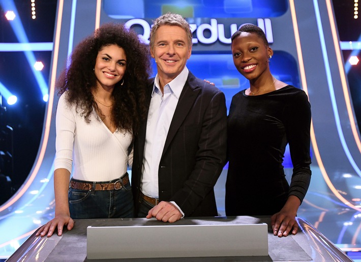 Das Erste / &quot;Quizduell-Olymp&quot; mit Toni Dreher-Adenuga und Julianna Townsend am Freitag, 1. März 2019, um 18:50 Uhr im Ersten