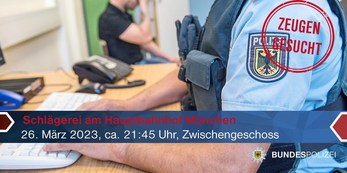 Bundespolizeidirektion München: Schlägerei am Hauptbahnhof / Drei Beteiligte vor Haftrichter
