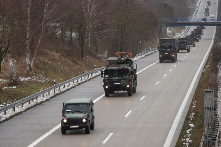 Konvois deutscher Streitkräfte auf Straßen in Sachsen-Anhalt, Brandenburg, Mecklenburg-Vorpommern und Schleswig-Holstein erwartet