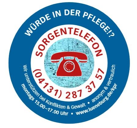 POL-LG: ++ Würde in der Pflege - Lüneburger Sorgentelefon bei Konflikten und Gewalt ++ Hinweis auf Sorgentelefon ++ Aktion des Kriminalpräventionsrat Lüneburg ++