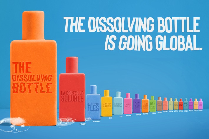 The Dissolving Bottle kommt nach Deutschland / LUORO und BBDO kooperieren im Kampf für mehr Nachhaltigkeit