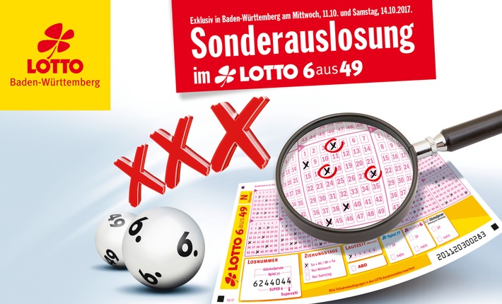 Mit einem &quot;Dreier&quot; Lotto-Millionär werden / Große Sonderauslosung in Baden-Württemberg