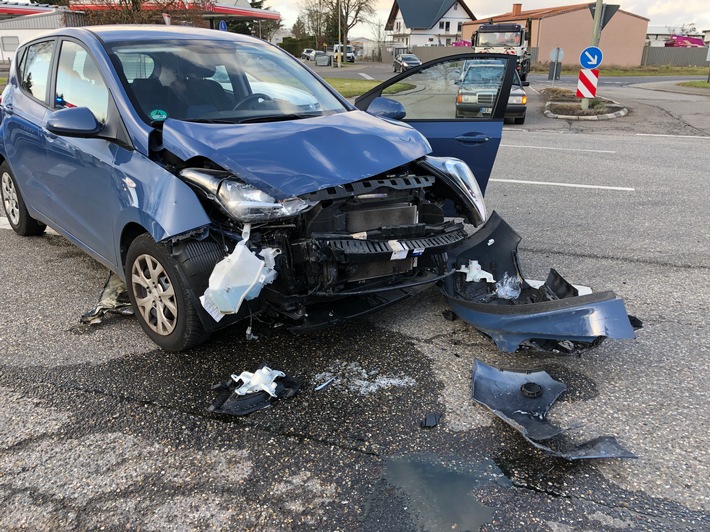 POL-PDLD: Bellheim - Vorfahrtsmissachtung führt zu Verkehrsunfall