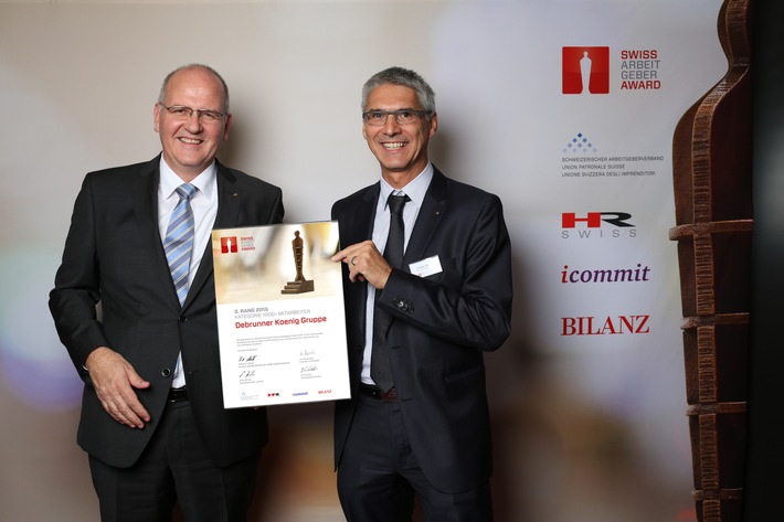 Debrunner Koenig Gruppe holt 3. Platz beim Swiss Arbeitgeber Award