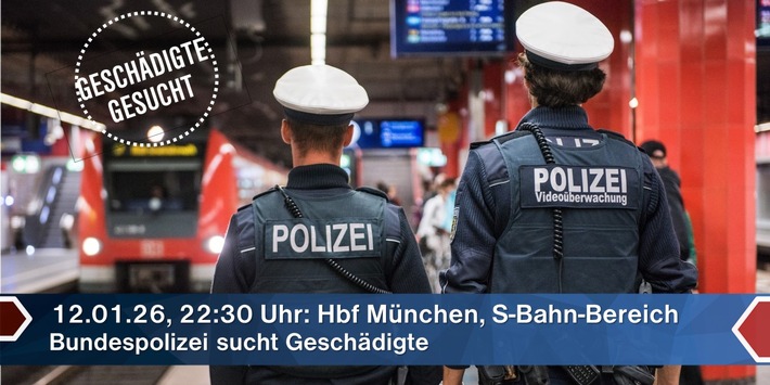 Bundespolizeidirektion München: Unbekannter entblößt sich am Hauptbahnhof // Bundespolizei sucht Geschädigte