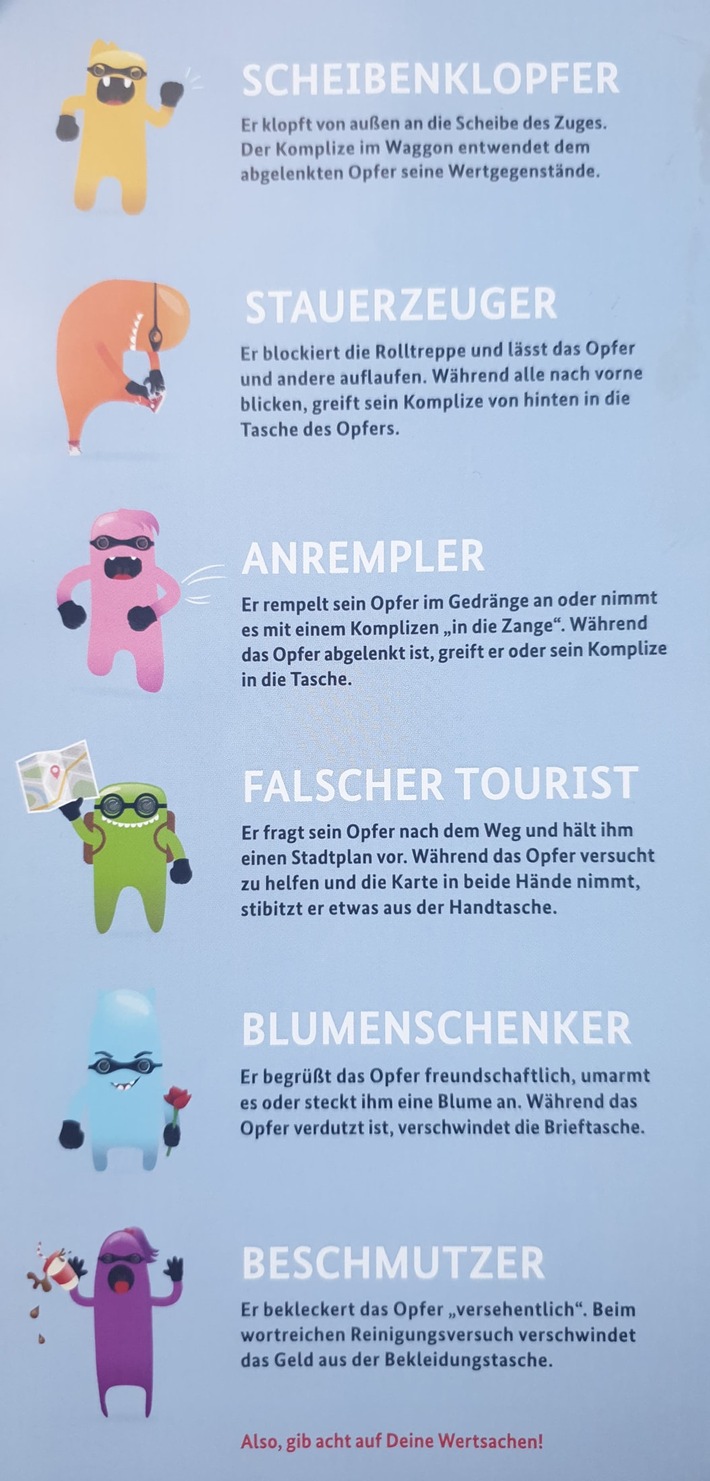 BPOL NRW: Zivilfahnder der Bundespolizei stellen Rucksackdiebe +++Foto+++