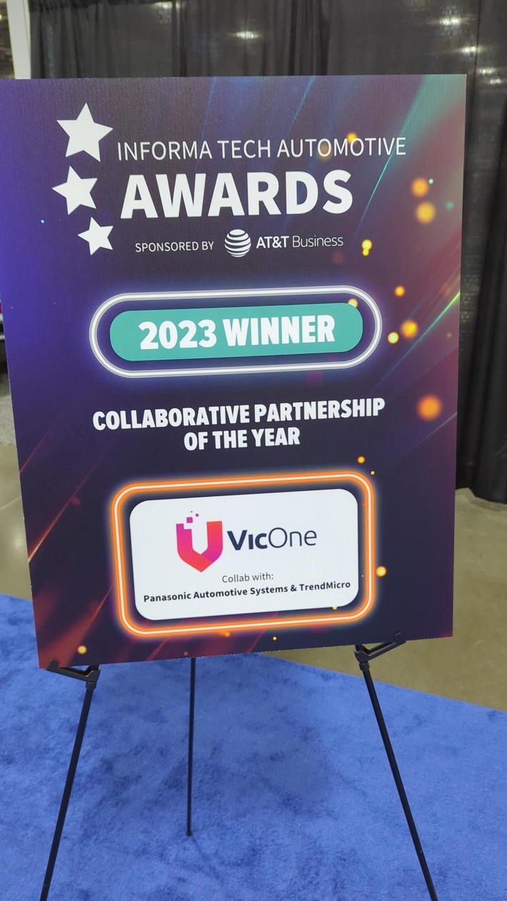 VicOne, Panasonic Automotive Systems &amp; Trend Micro gewinnen gemeinsam den Informa Tech Automotive Award 2023 in der Kategorie &quot;Collaborative Partnership of the Year&quot;