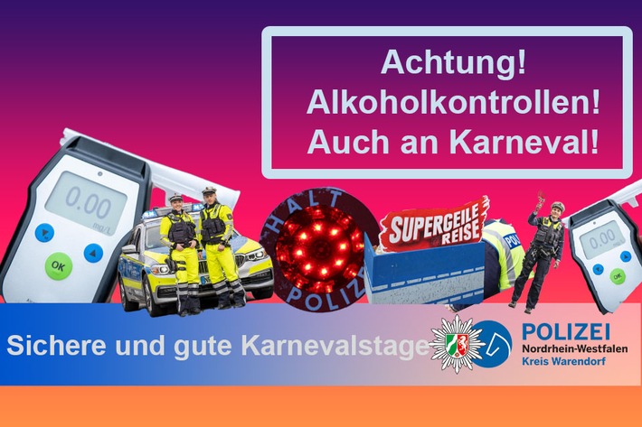 POL-WAF: Kreis Warendorf. Jecke und närrische Tage - Polizei auf Karnevalstage vorbereitet