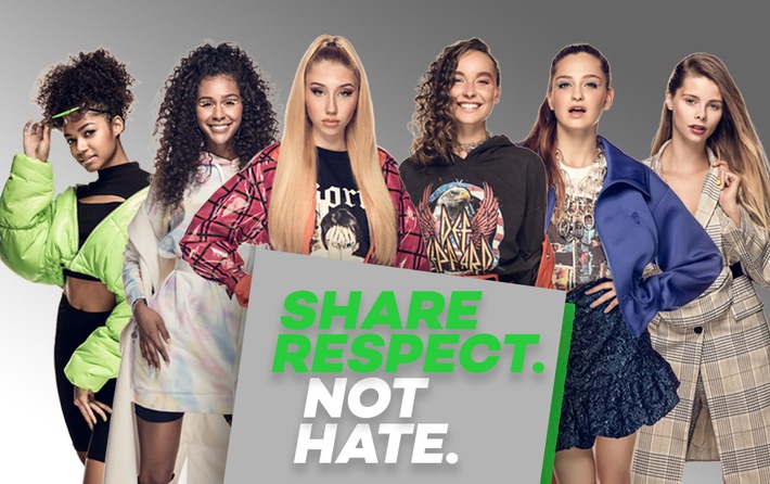 "Share Respect. Not Hate.": ProSieben startet große Anti-Cybermobbing-Kampagne in #GNTM