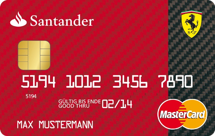 Santander startet Ferrari Kreditkarte in Deutschland (mit Bild)