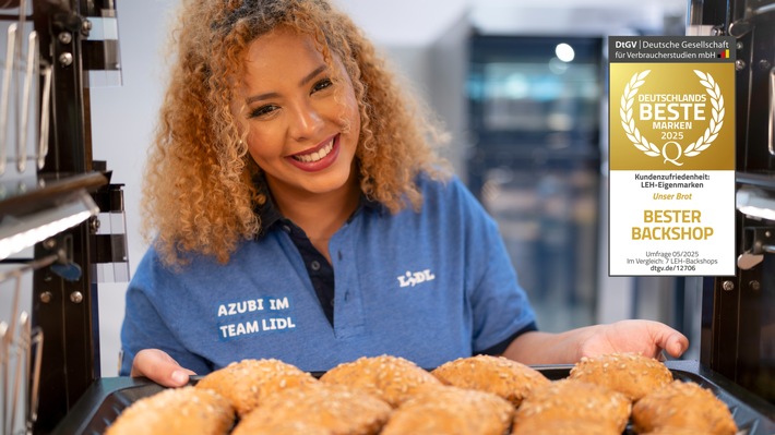Lidl-Eigenmarke "Unser Brot" zum vierten Mal in Folge als "Bester Backshop" ausgezeichnet / Mehrere Top-Platzierungen bei Eigenmarken-Studie