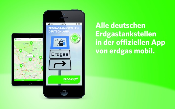 Offizielle Erdgastankstellen-App von erdgas mobil: neue Funktionen, aktualisiertes Design und nun auch für Android