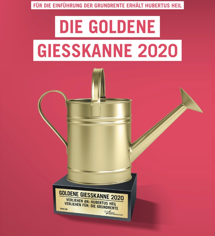 Die &quot;Goldene Gießkanne 2020&quot; geht an Hubertus Heil