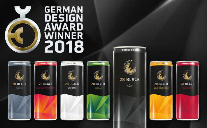 German Design Award 2018 für Energy Drink 28 BLACK (FOTO)