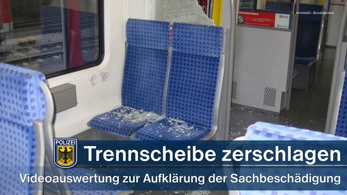 Bundespolizeidirektion München: Sachbeschädigung in der S-Bahn - Trennscheibe zu Bruch geschlagen