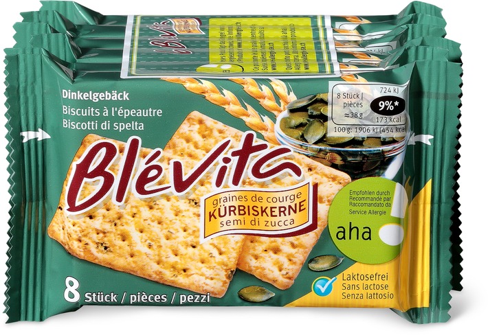 Migros rappelle les biscuits Blévita aux graines de courge