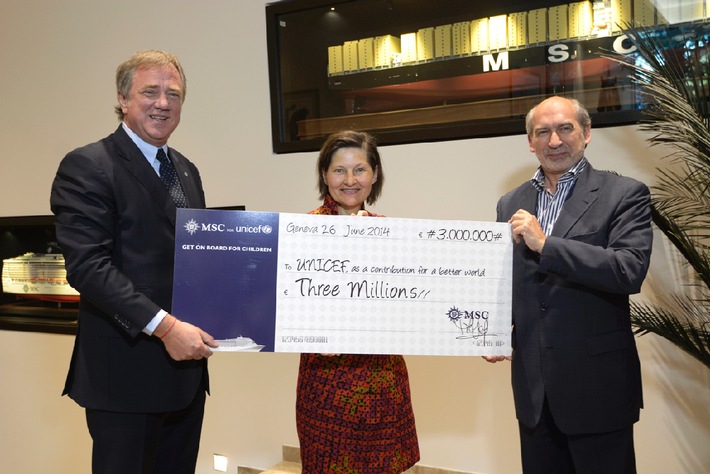 MSC Cruises spendet 3 Millionen Euro an UNICEF / Das Kreuzfahrtunternehmen unterstützt das Kinderhilfswerk im Kampf gegen Unterernährung (BILD)