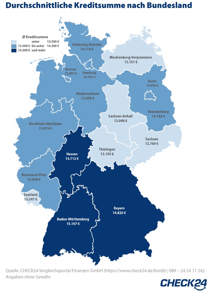 Kreditatlas Baden Wurttemberger Leihen Am Meisten Geld Von Der Bank