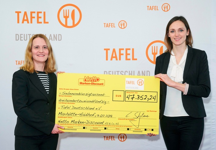 Netto-Kunden spenden über 47.000 Euro an Tafel Deutschland e. V.