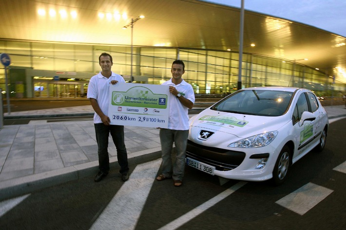 Peugeot Umweltmeisterschaft / Siegerteam schaffte 2.060 Kilometer mit 60 Liter Diesel