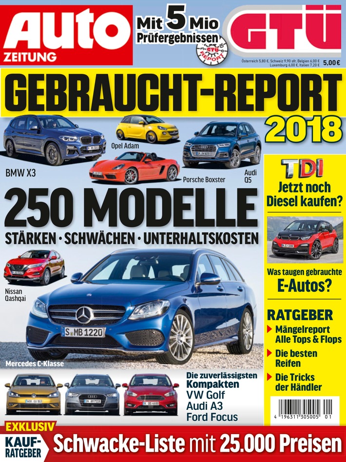 GTÜ-Gebrauchtwagenreport 2018