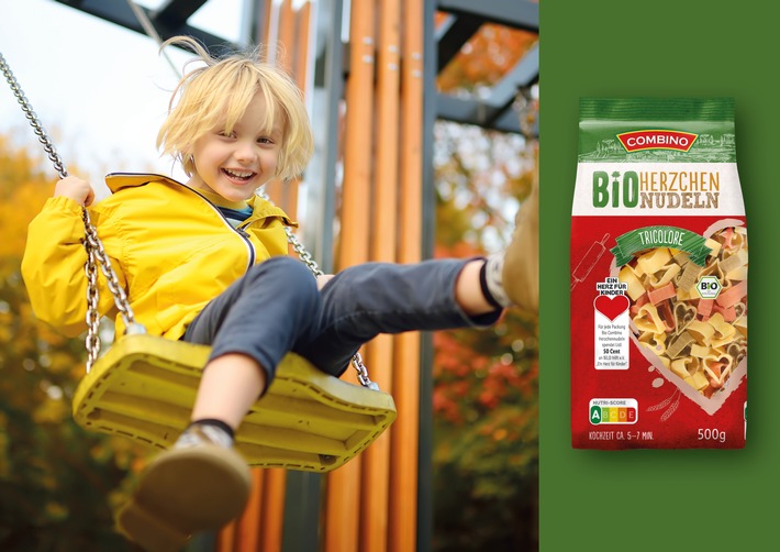 Bio-Nudeln von Herzen: Lidl unterstützt "Ein Herz für Kinder"