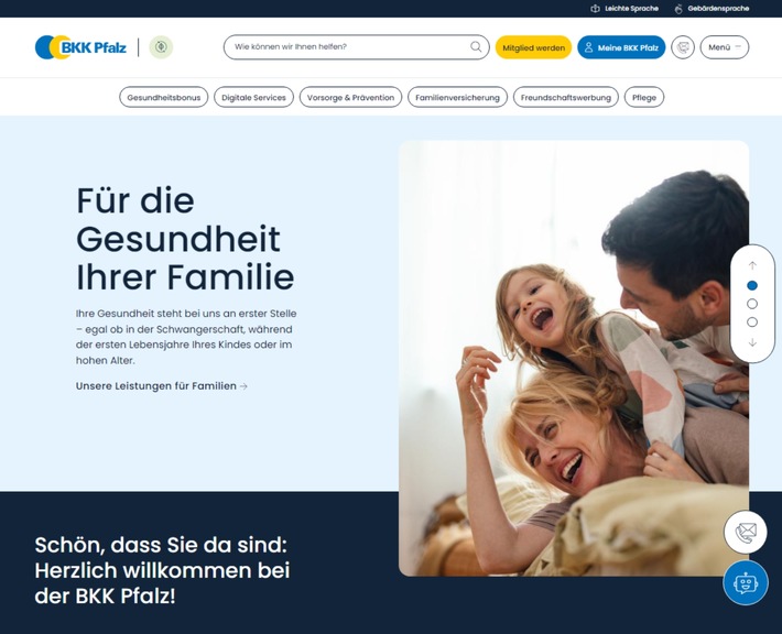 Fit für die Zukunft: Die neue BKK Pfalz-Website