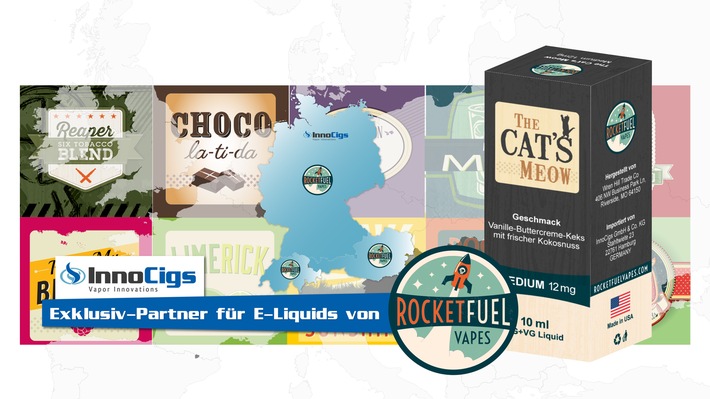 Endlich auch in Deutschland: InnoCigs wird Exklusiv-Distributor für Rocket Fuel Erfolgsliquids aus den USA