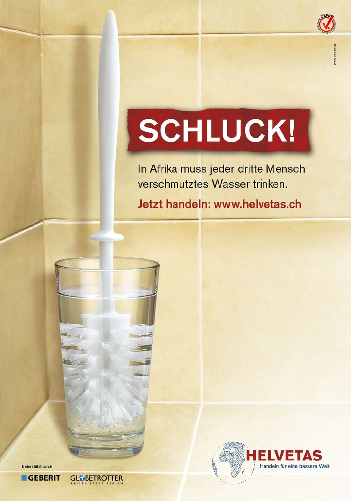 Helvetas steckt WC-Bürste in Trinkwasserglas! (BILD)