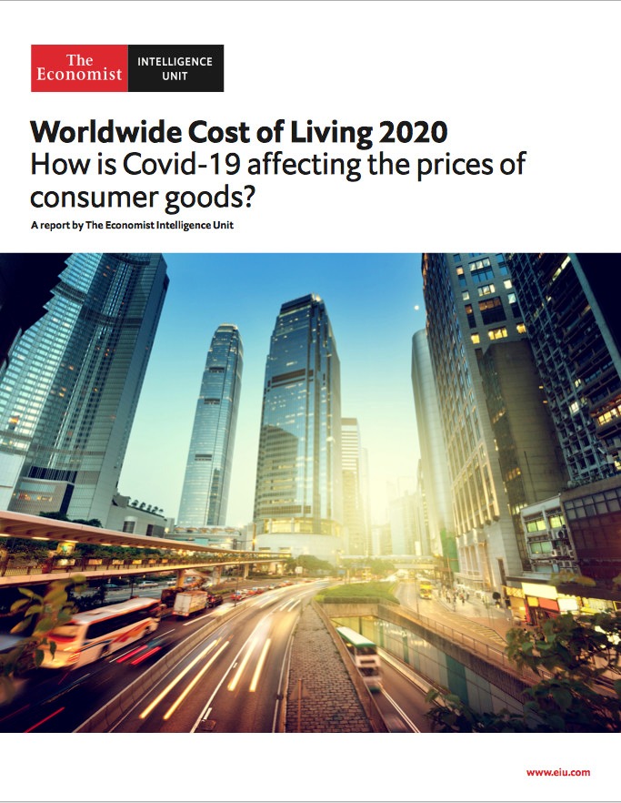 Pressemeldung The Economist Intelligence Unit - Cost of Living Index 2020