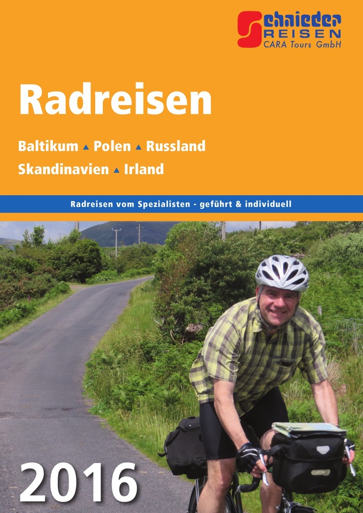 Schnieder Reisen: Neuer Radreisen-Katalog 2016 //
Individuelle- und geführte Radtouren durch Nord- und Osteuropa.