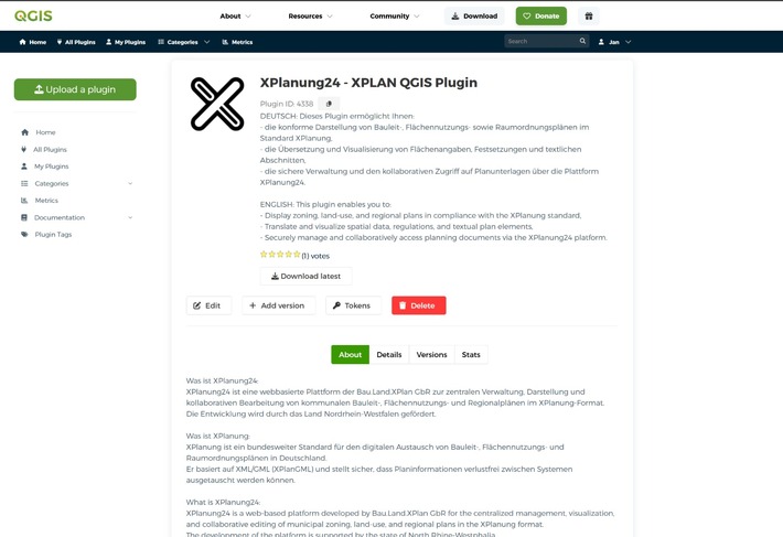 XPlanung24.de startet mit über 400 Städten und Gemeinden / Digitalisierung der Bauleitplanung mit open-source (QGIS PlugIn) und KI-Analyse