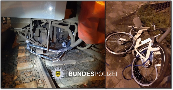 BPOL NRW: Züge kollidieren mit Einkaufswagen und Fahrrad - Bundespolizei ermittelt und sucht Zeugen