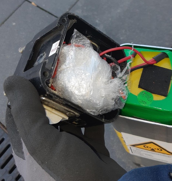 BPOL-BadBentheim: Kokain in Fahrrad-Akku geschmuggelt
