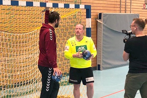 Handball-WM 2019: Silvio Heinevetter trifft Joey Kelly