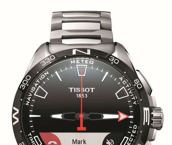 Tissot T-Touch Connect Solar, hybride Schweizer Armbanduhr mit Smartphone-Konnektivität, UVP 1.033,28 Euro inkl. 16% MwSt. / Weiterer Text über ots und www.presseportal.de/nr/148436 / Die Verwendung dieses Bildes ist für redaktionelle Zwecke honorarfrei. Veröffentlichung bitte unter Quellenangabe: "obs/Tissot/Tissot Ltd."