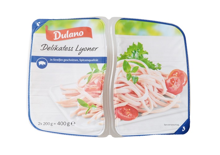 Der Hersteller Hans Adler OHG informiert über einen Warenrückruf des Produktes "Dulano Delikatess Lyoner, in Streifen geschnitten, 2 x 200 g".