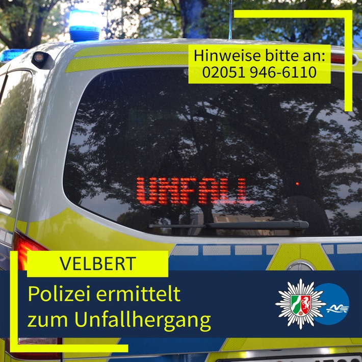POL-ME: Nach Verkehrsunfall an der Stahlstraße: Polizei bittet um Zeugenhinweise - 2509003